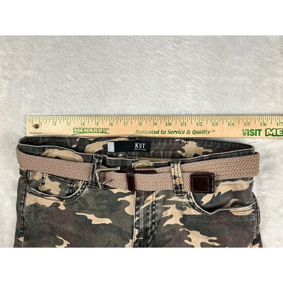 KUT From The Kloth (Size 10) Connie Mid Rise Ankle Skinny Camo Jeans - Picture 4 of 8